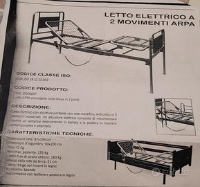 letto elettrico a 2 movimenti