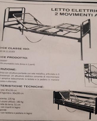letto elettrico a 2 movimenti