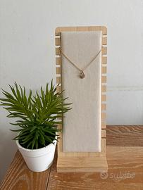 Cavigliera Oro con Cuore Brillantini - Nuova