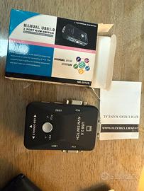 KVM usb 2.0 2 porte switch