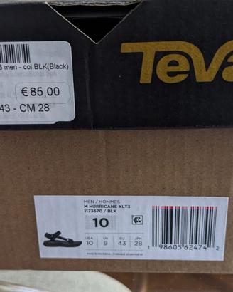 Sandali Teva Hurricane XLT3 uomo n. 43 – nuovi mai