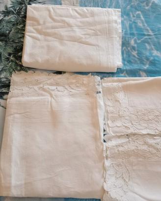 Set Lenzuola Matrimoniali Vintage in Puro Cotone c