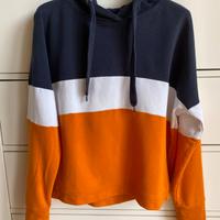 Felpa blu con cappuccio