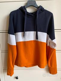 Felpa blu con cappuccio