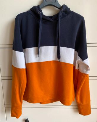 Felpa blu con cappuccio