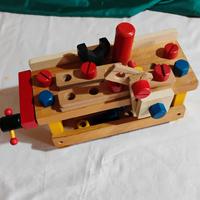  banchetto da lavoro vintage in legno lavorazione 