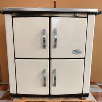 sideros cucina a legna beige in ghisa