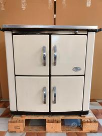 sideros cucina a legna beige in ghisa