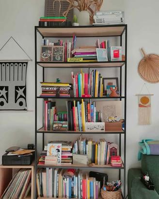 Librerie 6 mensole metallo e legno