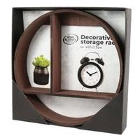 mensola decorativa rotonda in legno nuova