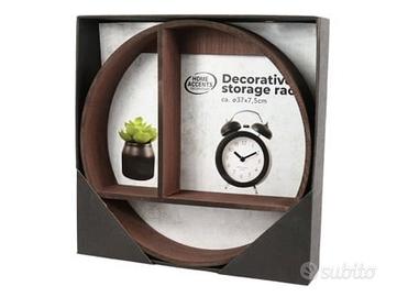 mensola decorativa rotonda in legno nuova