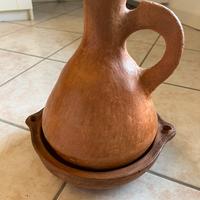 Brocca e piatto in terracotta