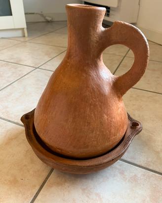 Brocca e piatto in terracotta