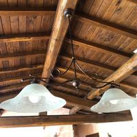 Lampadario in ferro battuto