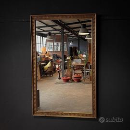 Specchio rettangolare da parete cornice dorata