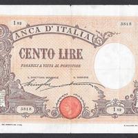 Banconota lire 100 del 1908 rara