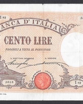 Banconota lire 100 del 1908 rara