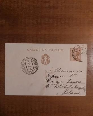 Cartolina postale 1933  – Potenza Salerno
