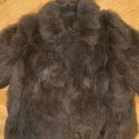 Giacca di vera pelliccia di coniglio - Grigio scur