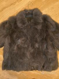 Giacca di vera pelliccia di coniglio - Grigio scur