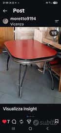 tavolo in formica e gambe in metallo 
