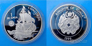 VELIERO CONCORDE ANTICA NAVIGAZ ARGENTO PESO 31,47