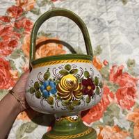 Cestino decorativo in ceramica Deruta 1023/28