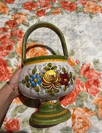Cestino decorativo in ceramica Deruta 1023/28