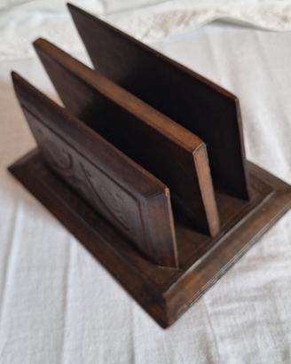 portalettere vintage in legno 