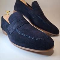 Mocassini uomo Baldinini in suede blu – NUOVI / MA