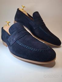 Mocassini uomo Baldinini in suede blu – NUOVI / MA