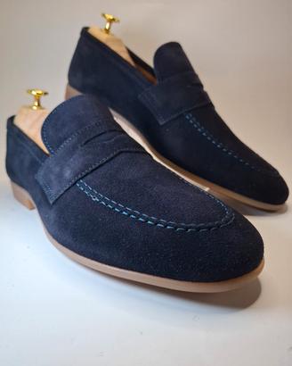 Mocassini uomo Baldinini in suede blu – NUOVI / MA
