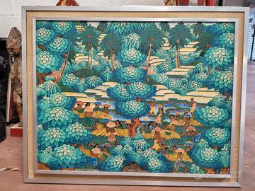 Quadro Bali I Made Sudianto Ubud Raccolto Riso