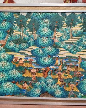 Quadro Bali I Made Sudianto Ubud Raccolto Riso