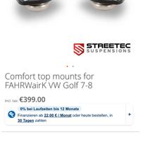 Assetto Streetec Ultralow v1 + Top Mount MQB