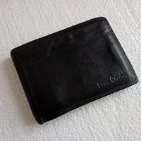 Portafoglio 'Pierre Cardin' in vera pelle, nero