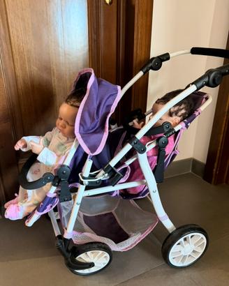 Reborn Dolls. Bambole “vere” e passeggino doppio