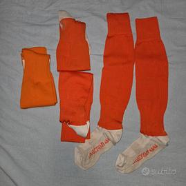 set da calzettoni da calcio arancioni