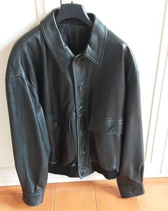 Giacca vera pelle nera