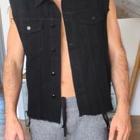 gilet jeans nero 