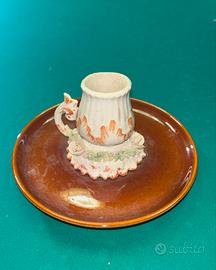 Portacandela/ centrotavola vintage in ceramica