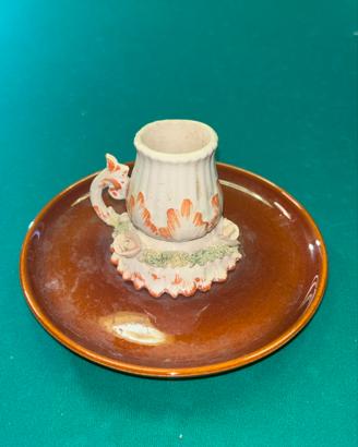 Portacandela/ centrotavola vintage in ceramica