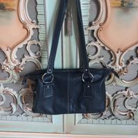 borsa vintage pelle nera morbidissima