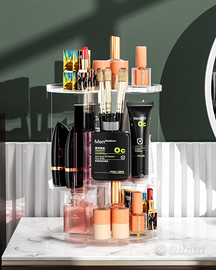 Organizer trucchi girevole trasparente