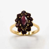 Anello donna oro giallo 18kt750 con granateA.1610