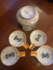 Set 5 pz  ceramica Deruta