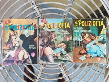 3 fumetti erotici La Poliziotta numeri 24 52 53 