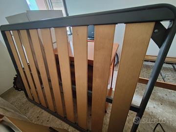 Rete letto matrimoniale doghe in legno