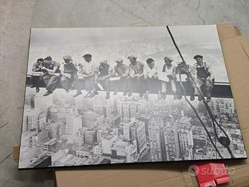 Quadro vintage New York “Operai sul grattacielo"