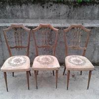 Tre antiche sedie primi anni del 900